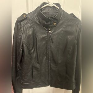 Black Vegan leather jacket